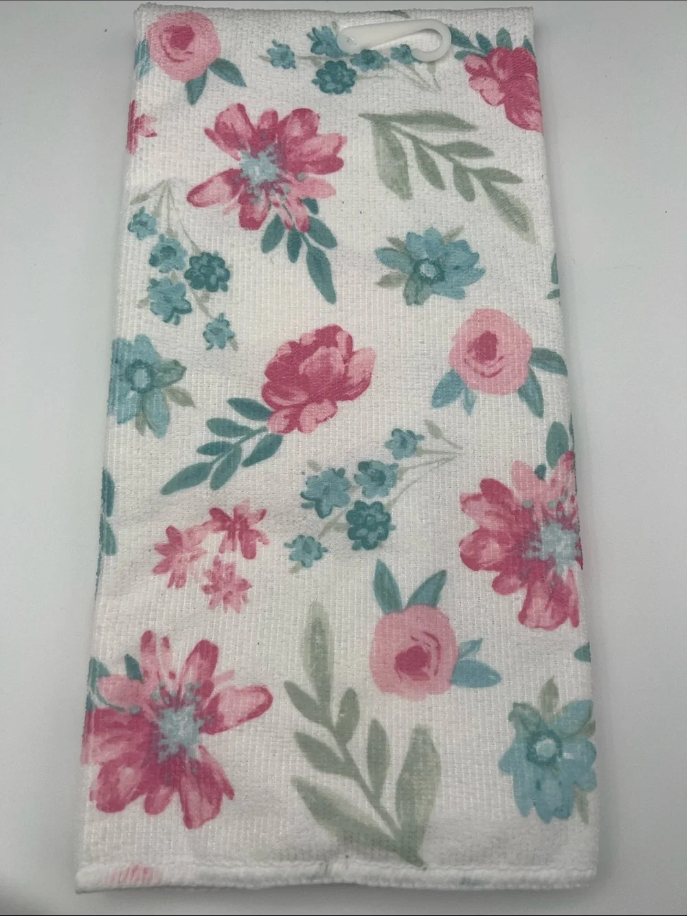 Home Collection Pink & Teal Floral Kitchen Towels - Set of 2